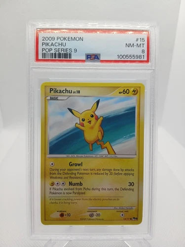 PSA 8 Pikachu 015/017 Pop Series 9