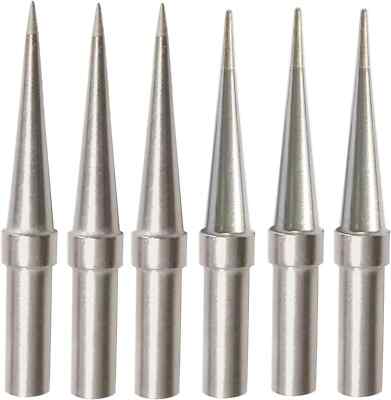 Conical Soldering Tips for Weller WE1010NA WES51 WESD51 PES51 WEP70 ETO ETS 6Pcs
