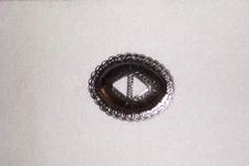 VTG ANTIQUED BLACK NICKLE CONCHO 3" x 2.5" - High Quality old/new stock