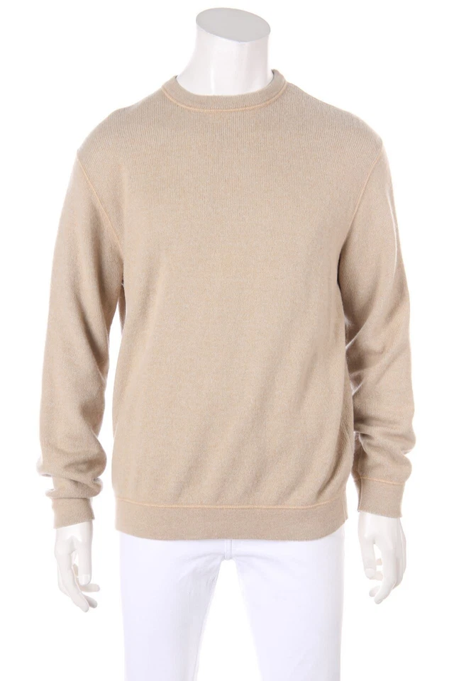 Ermenegildo Zegna Col 100% Cachemire Pull M Léger Beige - Photo 1/4