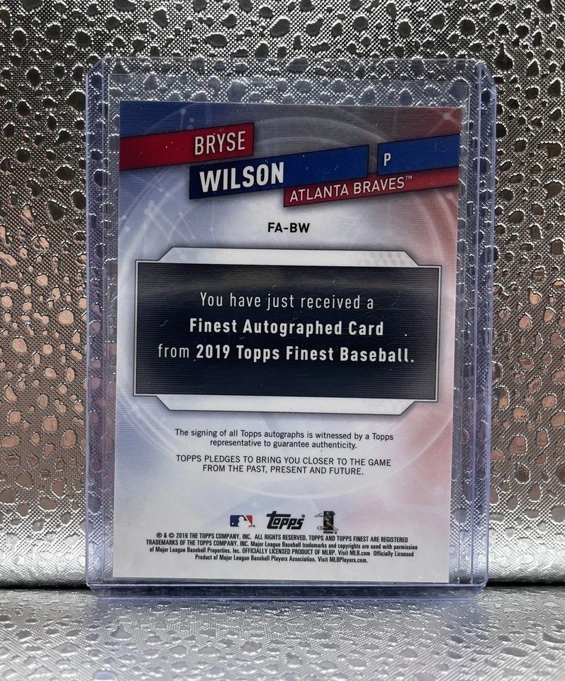 2019 Topps Finest Bryse Wilson Braves RC Auto /99 - Image 2 of 2