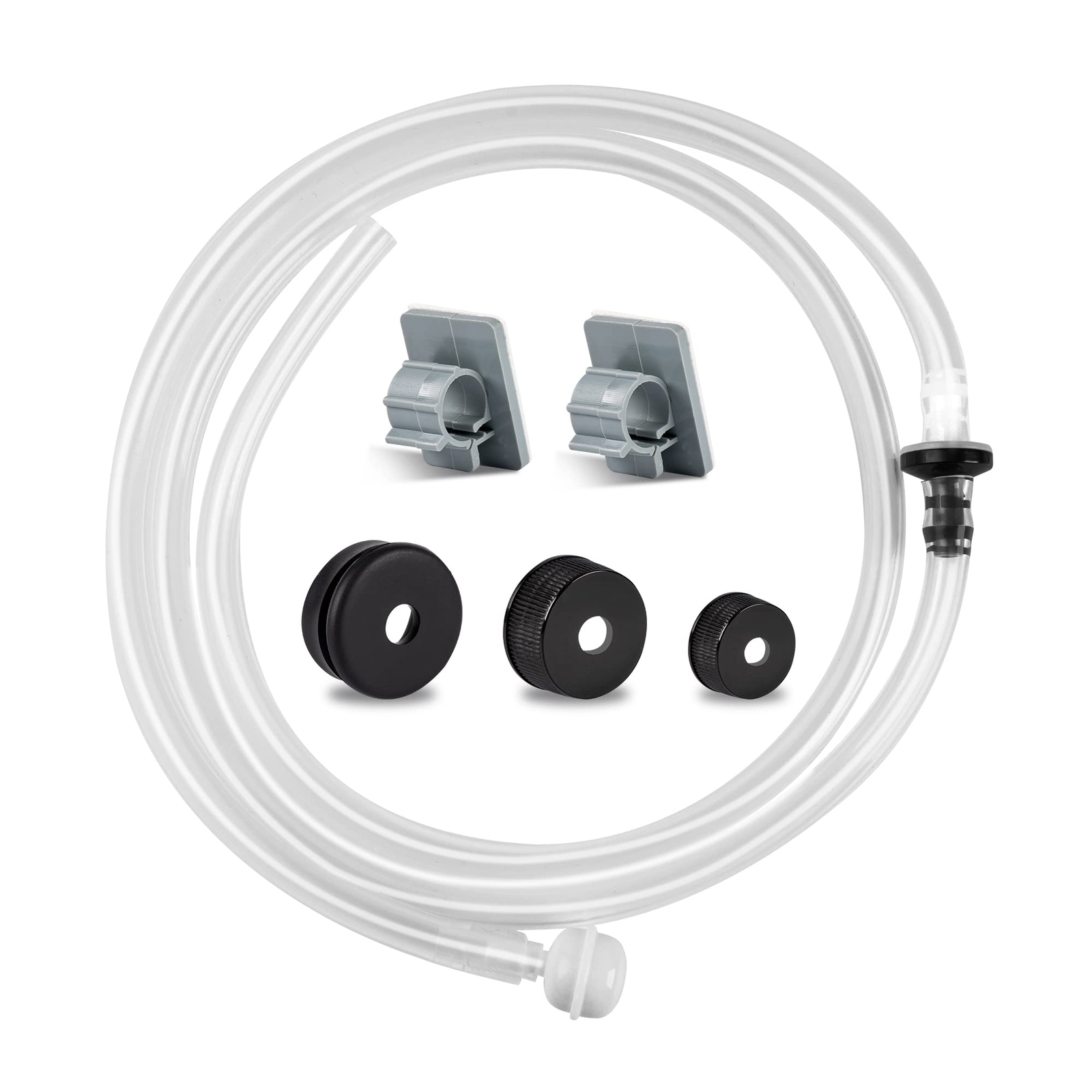 Sink Soap Dispenser Tube Kit, 47” with Upgraded Check Valve, Never Fill The L...-image