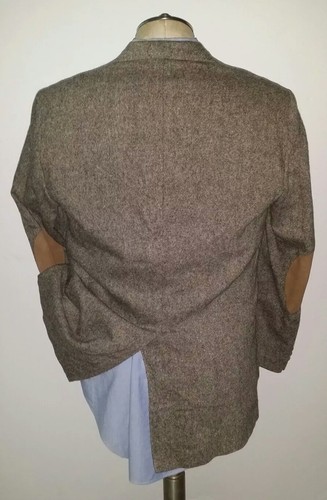 Vintage 40R Colorful Brown Tweed Hunting Elbow Patch Blazer Sport Coat Jacket - Picture 5 of 8