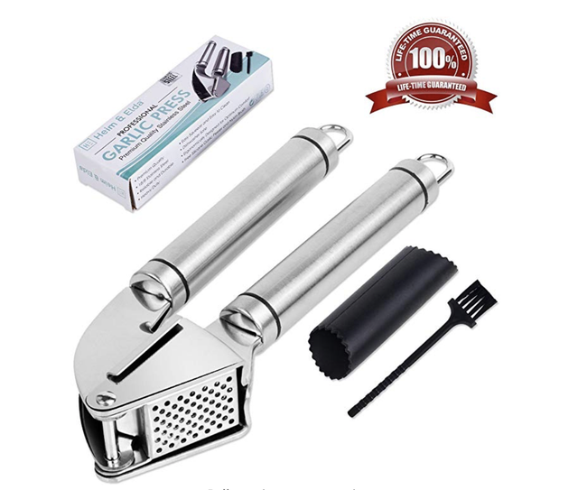 heim & elda Garlic Press and Peeler Set. Stainless Steel NoRust Garlic Press eBay