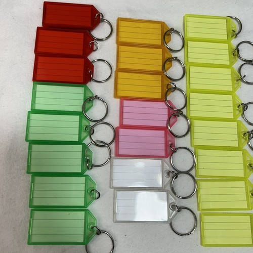 Plastic Key Label Organization Tag Colorful Tags with Window for Easy 30 - Picture 2 of 6