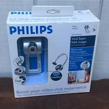 Philips Webcam SPC715NC/27 High Resolution MSN, Skype Digital Zoom Stable Mount