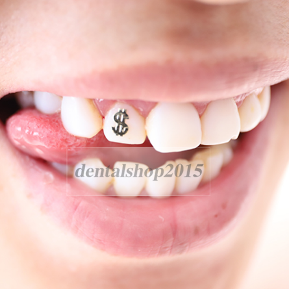 3pcs Denta teeth Decoration Tooth Ornaments Tooth Jewelry Gems Golden