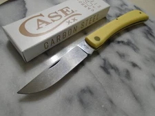 Case XX USA Large Sod Buster Pocket Knife 3138CS 00038 8.25" Open Yellow Folder