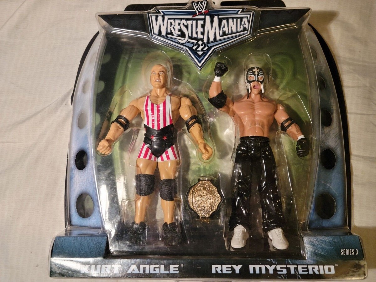 WWE Wrestlemania 22 Kurt Angle Rey Mysterio Series 3 | eBay