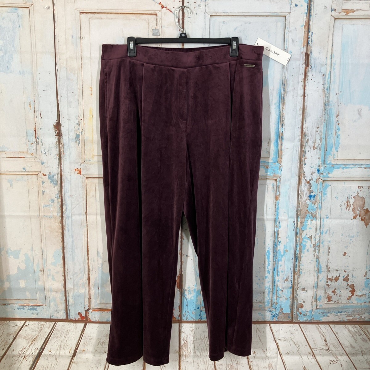 dark burgundy dress pants Calvin Klein Velour Burgandy Style M3XFK069 Pleated Front Size 1X Shirt Size:15.5 x 32-33 Sunshine Edit Beautiful Blue Prom Dresses Athletic fit combining the functionality of
