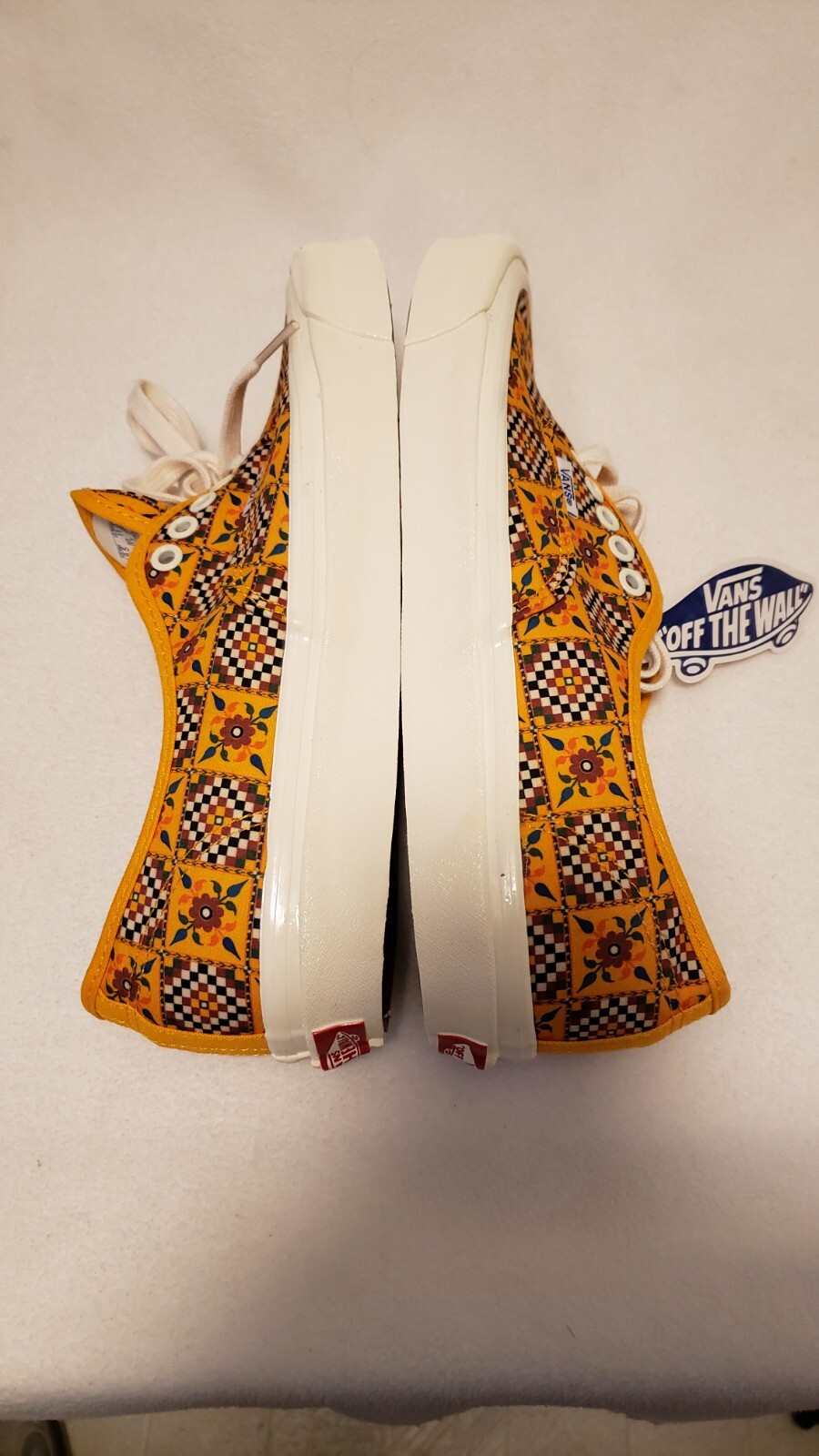 Vans Authentic 44 DX Anaheim Factory Tile Checkerboard Yellow Sneakers 2022. 9.5 thumbnail 5