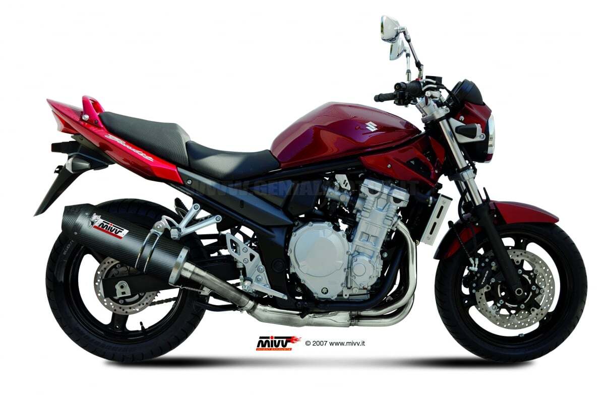 Mivv Exhaust Muffler Oval Carbon for Suzuki Gsf 650 Bandit 2007 > 2015