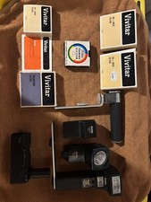 Vintage Camera Lot. Cases. Flashes.