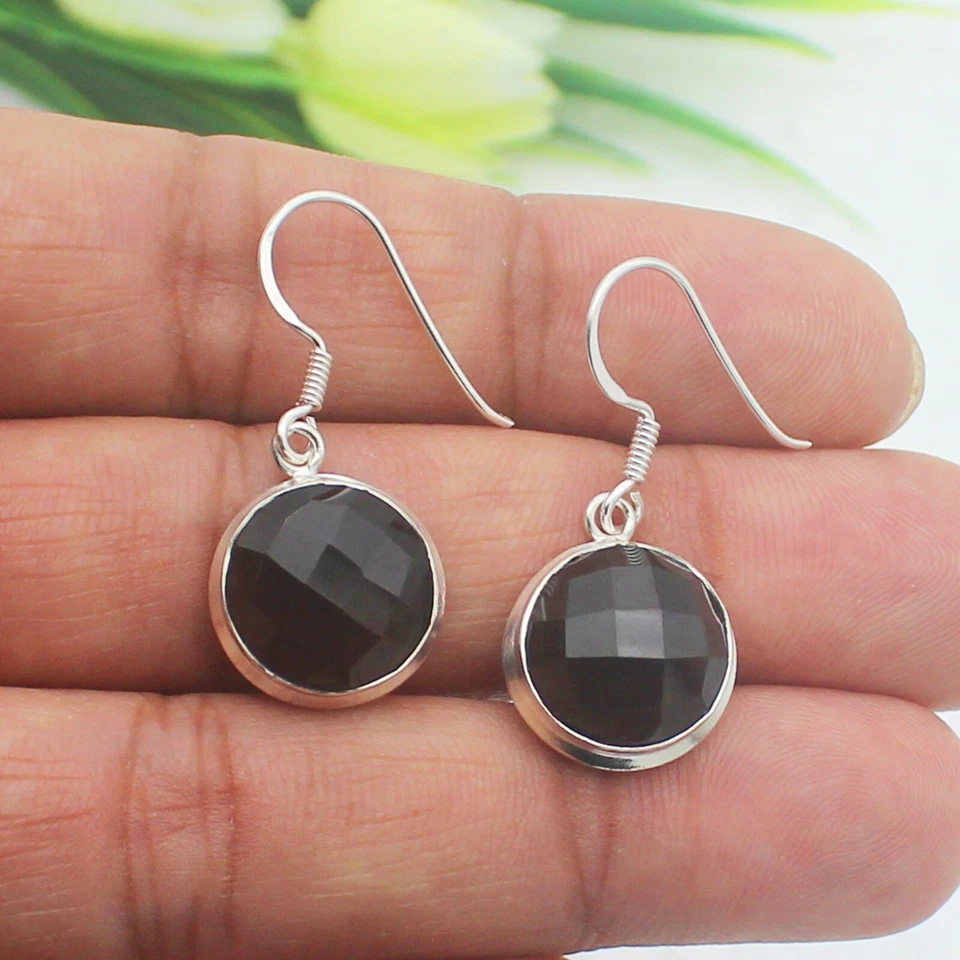 Silber Rauchige Quarz Ohrringe 925 Sterling Handmade Edelstein Schmuck Sie - Bild 2 von 4