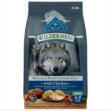 Wilderness Natural High-Protein Dry Food for Adult Dogs, Chicken Recipe, 24-lb.