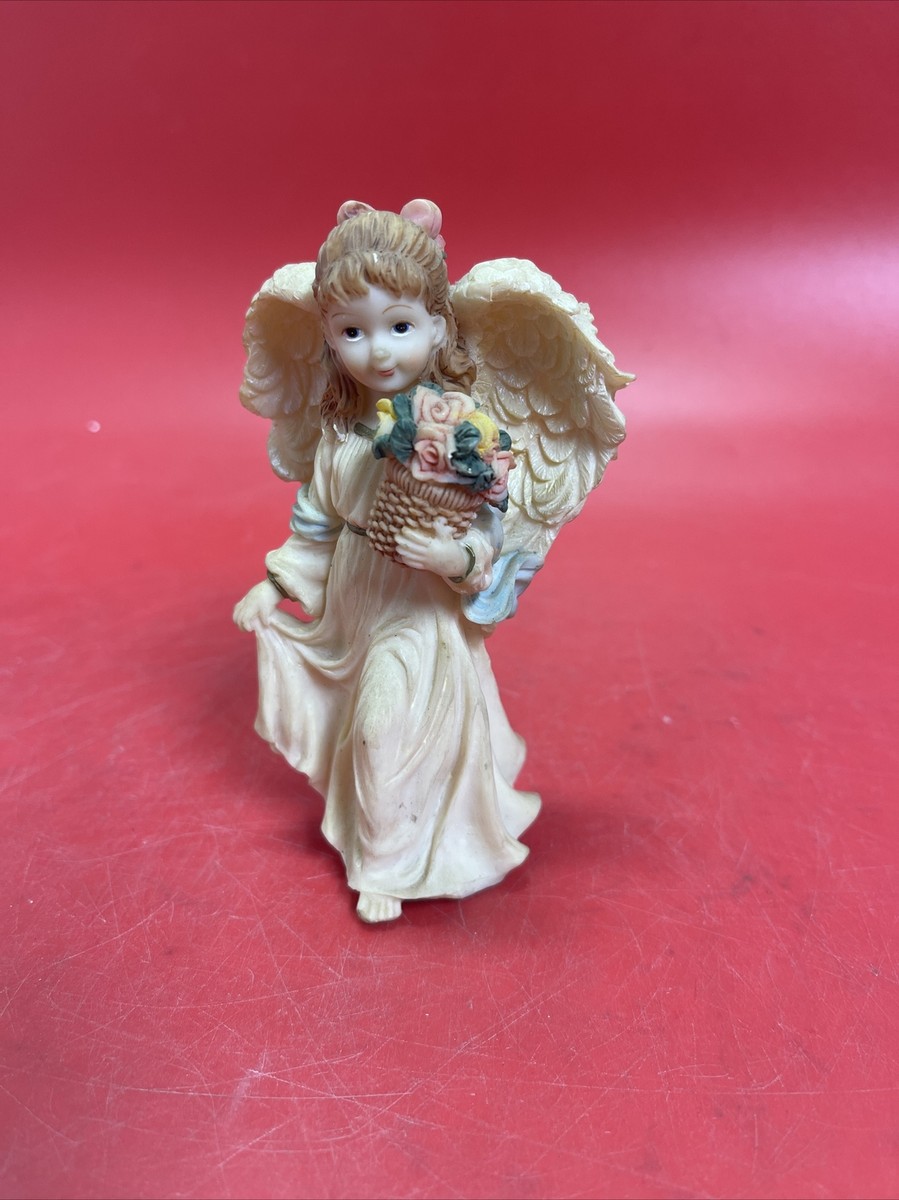 Vintage figurine ANGEL with flowers | eBay