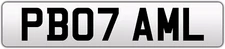 PB07 AML Aston Martin Private CHERISHED Registration On DVLA Retention Form