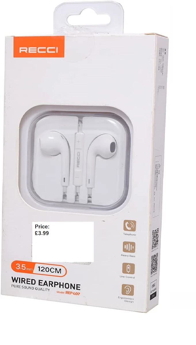 Wired Earphones Bluetooth Headphones For Recci Rep L07 Aux Wird