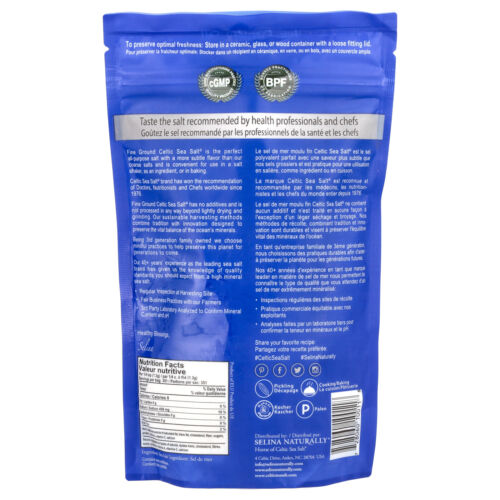 Celtic Sea Salt Fine Ground Vital Mineral Blend 1 lb 454 g GMP Quality Assured, - Picture 2 of 2