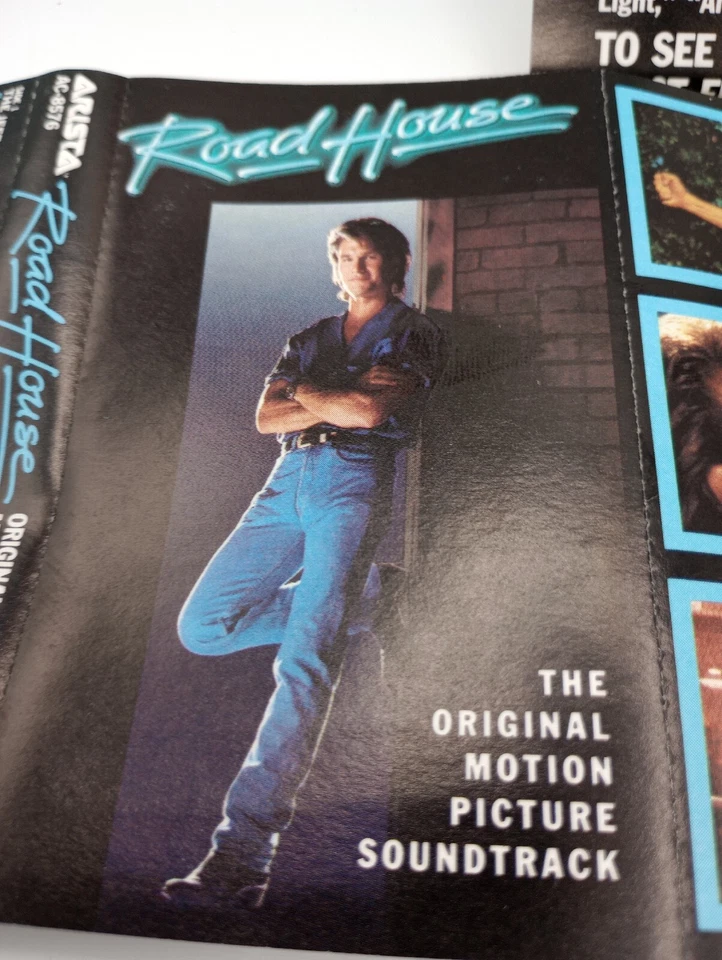 ROAD HOUSE Soundtrack Cassette Tape Official Movie Jeff Healey Hype Insert Swayz - Image 3 of 4
