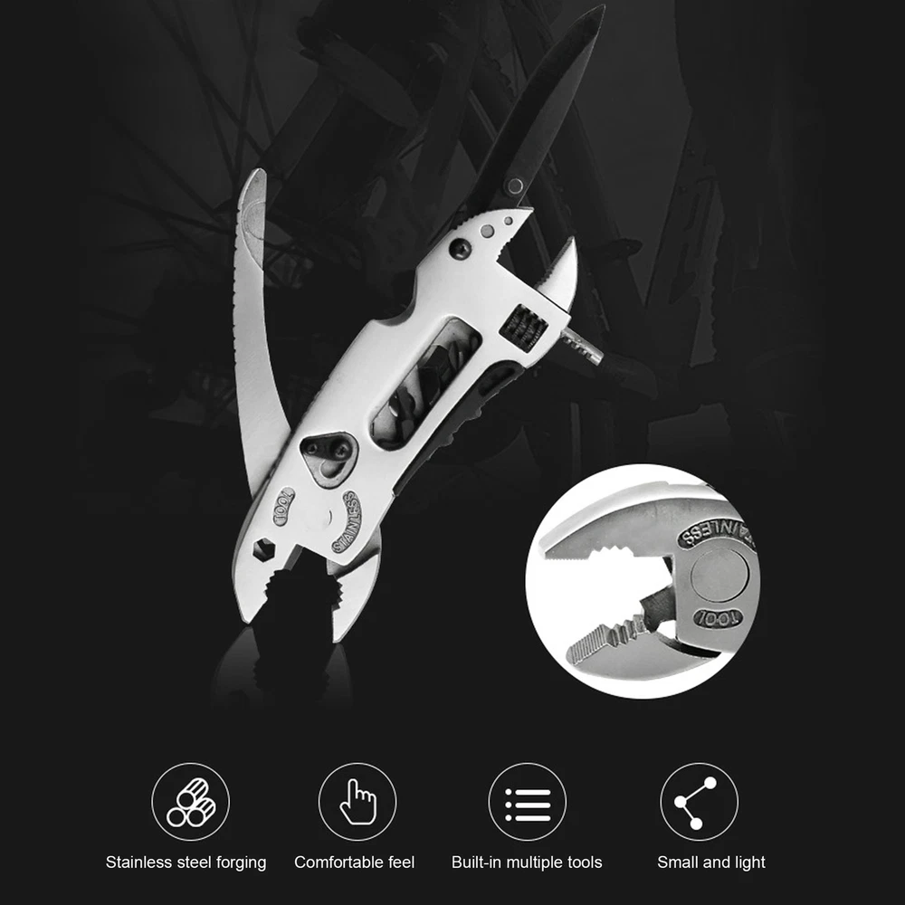 Multi Tool Adjustable Wrench Screwdriver Emergency Gear For Survival DEK