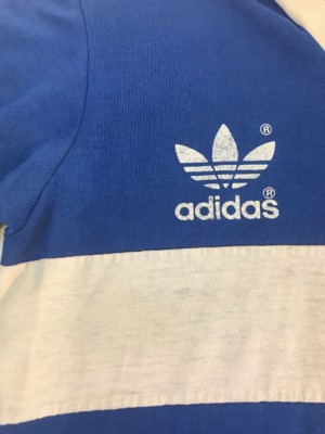 【レア】Adidas 70s Stripe Game Shirt Vintage 70s Adidas 3 Striped V Neck T Shirt Adult Large