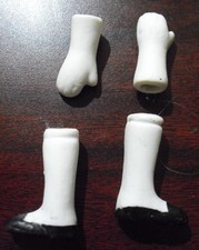 Set of Vintage Small Porcelain Doll Arms and Legs 1 1/4" Long LOOK