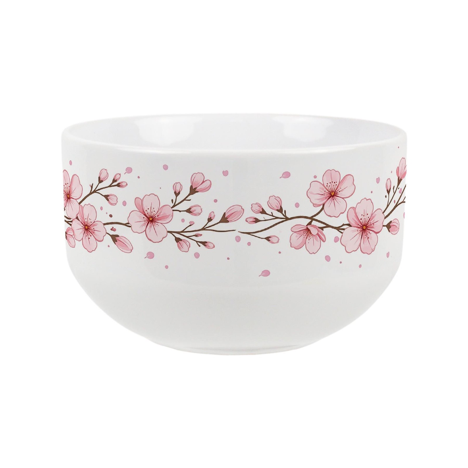 Cherry Blossom Large Cereal Bowl - Ceramic Dinnerware Serving Bowl