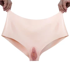 Silicone Briefs Fake Vagina Pant Realistic Panty Underwear Cosplay Crossdresser