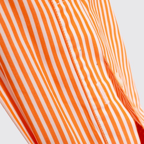 Ralph Lauren Purple Label Dress Shirt 17.5 Orange Striped Cotton - Picture 5 of 5
