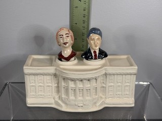 Hillary & Bill Clinton President White House Nodder Salt And Pepper Shakers