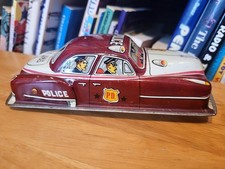 VERY NICE VINTAGE 1950s TIN LITHO FRICTION POLICE CAR