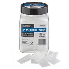 Toilet Plastic Shims 1.96 In. X 1.18 In. X 0.24 In. Clear 100-Pieces per Jar Fre