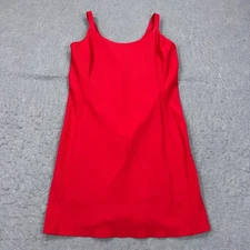 SPANX Get Moving Straight Fit Rib Dress Women's Large Red Athletic Lined