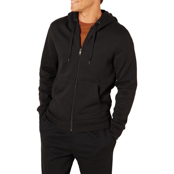 Amazon Essentials Herren Fleece-Kapuzenpulli ReißVerschluss Schwarz XL Big &-image