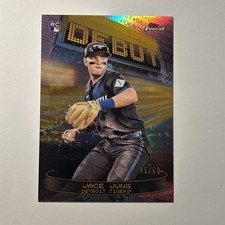 2025 Topps Finest - Debut Jace Jung D-5 Gold Refractor #45/50 (RC) Tigers Rookie