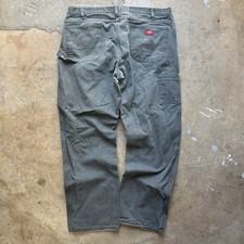 Vintage 90s Dickies Workwear Carpenter Work Pants Faded Green Distressed - 40x31