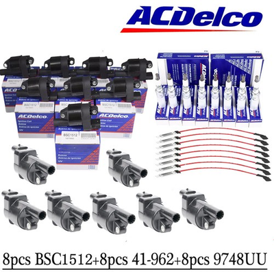 #ad #ad Genuine UF414 8x Ignition CoilsSpark PlugsWire For GMC Chevy SilveradoTahoe$ $132.99