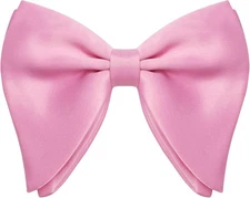 Mantieqingway Bow Ties for Men, Oversized Pre-tied Bowtie Adjustable Pink 