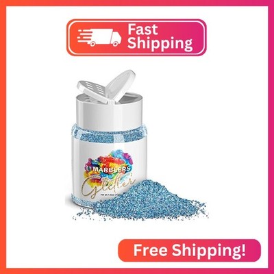 MARBLERS Holographic Glitter [Unicorn Blue] 1.5oz (42g) | Fine | Non-Toxic, Vega