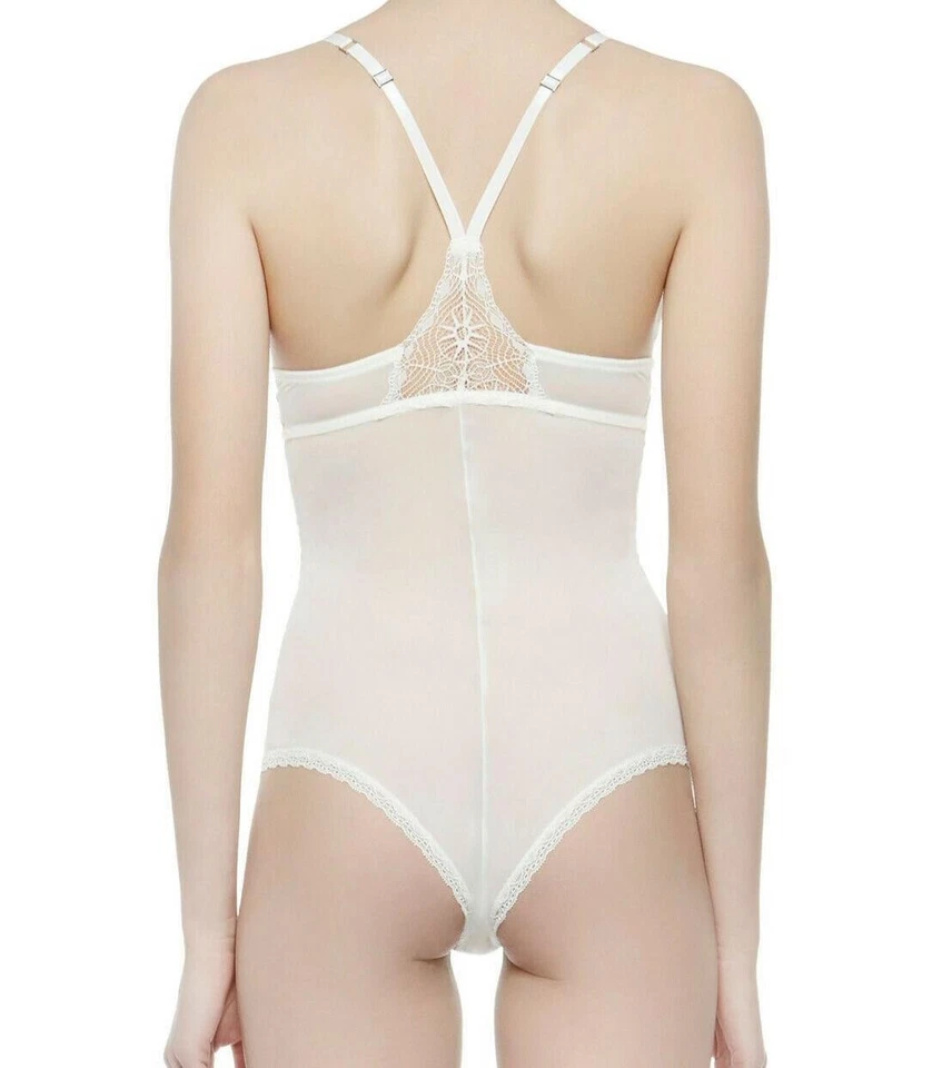 Body con aros La Perla Antonietta 34B S marfil copas de encaje transparente Foto 2 de 2