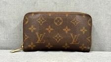 Authentic LOUIS VUITTON Monogram Zippy Around Long Wallet Free Shipping