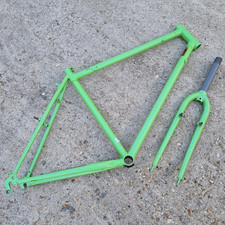 Raleigh Mountain bike frame & Fork Reynolds K2 chromoly tubing Green pearl mtb