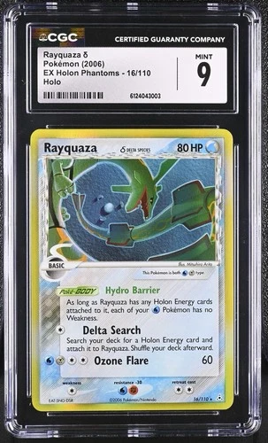 CGC 9 MINT Rayquaza 2006 EX Holon Phantoms 16/110 Holo Pokemon Card
