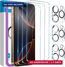 for 3Pack iPhone 16 Pro Screen Protector with 3Pack Camera Lens Protector