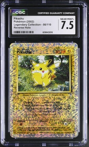 Pikachu 86/110 Reverse Holo Legendary Collection Pokemon CGC 7.5 Near Mint+ *018