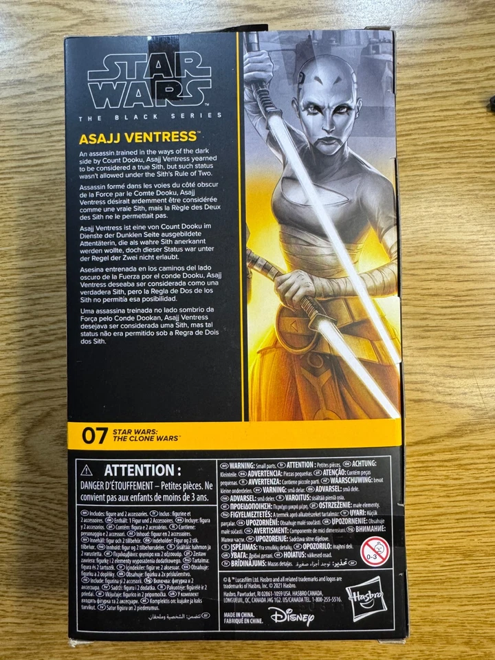 Figura de acción Hasbro Star Wars The Black Series Asajj Ventress 6"  Foto 2 de 2