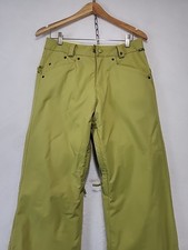 Burton Snowboard Ski Pants Womens S Green Waterproof Insulated Vented Snowpants