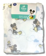BLANKET PLUSH - DISNEY BOYS 253 - MICKEY MOUSE CLOUD - BABY TODDLER CRIB BED