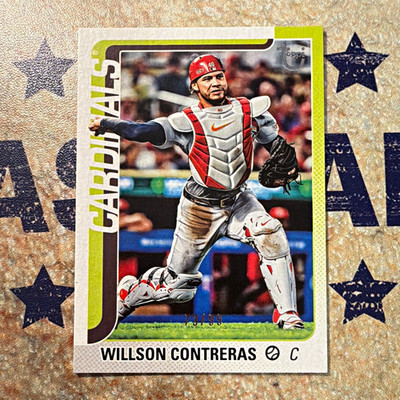 Topps 2025 Series 2 Vintage Stock Retro Willson Contreras Cardinals #472 73/99